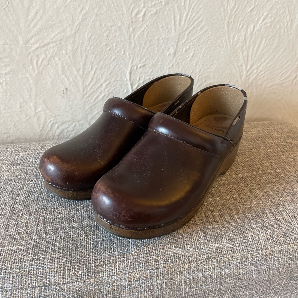 Dansko Brown Leather Clogs